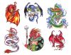 colored dragon pics tattoos 